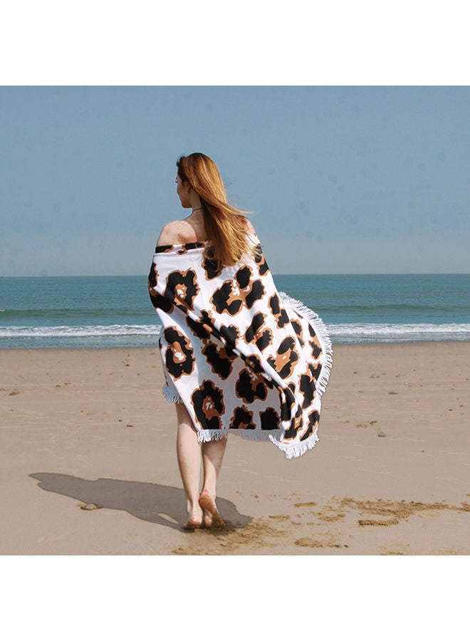 NIBEMINENT Round Shape Printed Beach Towel Multicolour 400g - Image 2