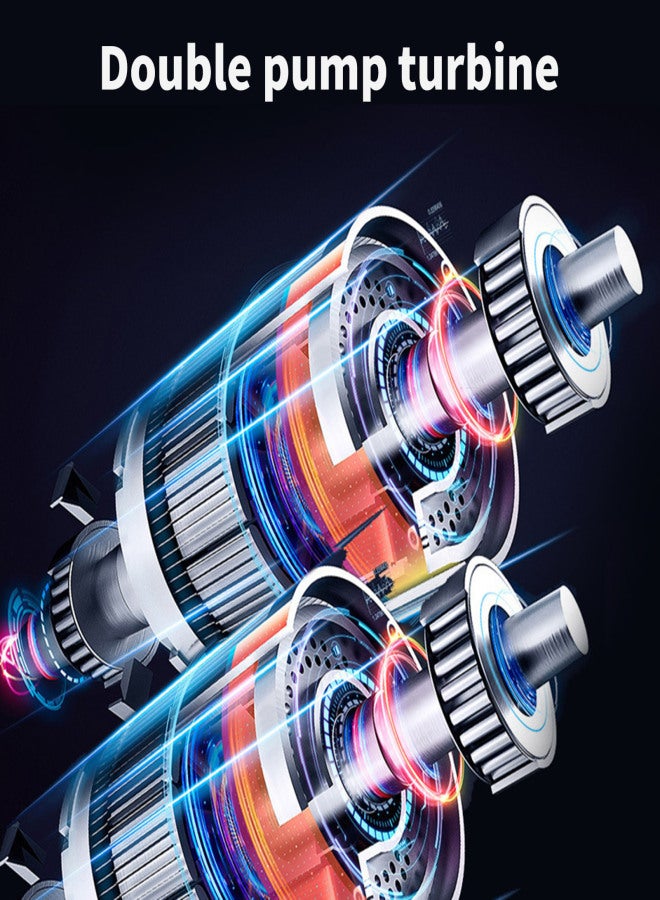 مضخة هواء ذكية محمولة، ضاغط هواء للسيارة، منفاخ إطارات، مضخة هواء لإطارات السيارات والدراجات النارية، منفاخ إطارات كهربائي، مضخة إطارات للسيارات والدراجات النارية، سلكي/لاسلكي - Image 4