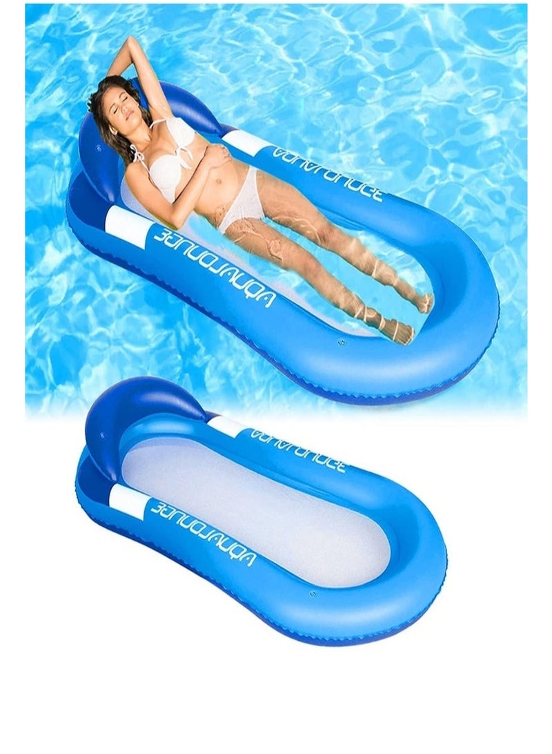 VarietyVoyageD Pool Inflatables Lilo,Inflatable Pool Floats Rafts for Adults,Relax Swimming Pool Lounger,Water Floating Hammock Mattress Pool Noodle Toys Sunbath Air Beds for Beach,Tanning,Paddling - Image 1