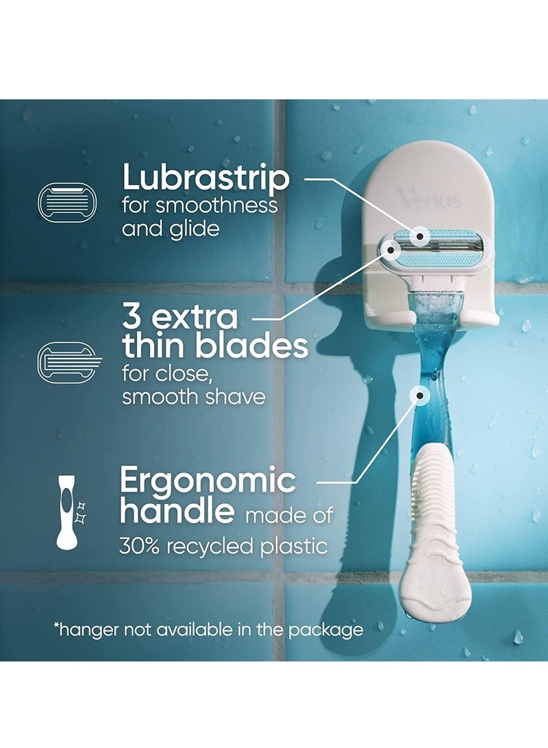 Gillette Venus Smooth Razors for Women, Includes 1 Handle, 6 Razor Blade Refills - Image 3