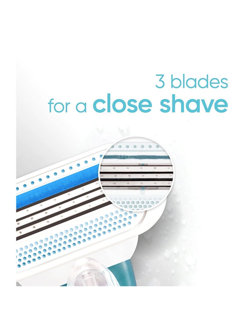 Gillette Venus Smooth Razors for Women, Includes 1 Handle, 6 Razor Blade Refills - Image 2