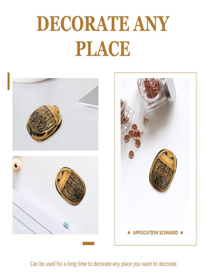 BESPORTBLE Egyptian Scarab Beetle Ancient Egypt Scarab Figurine Desktop Ornament Collectible Figurine Home Decoration for Car Office - Image 2