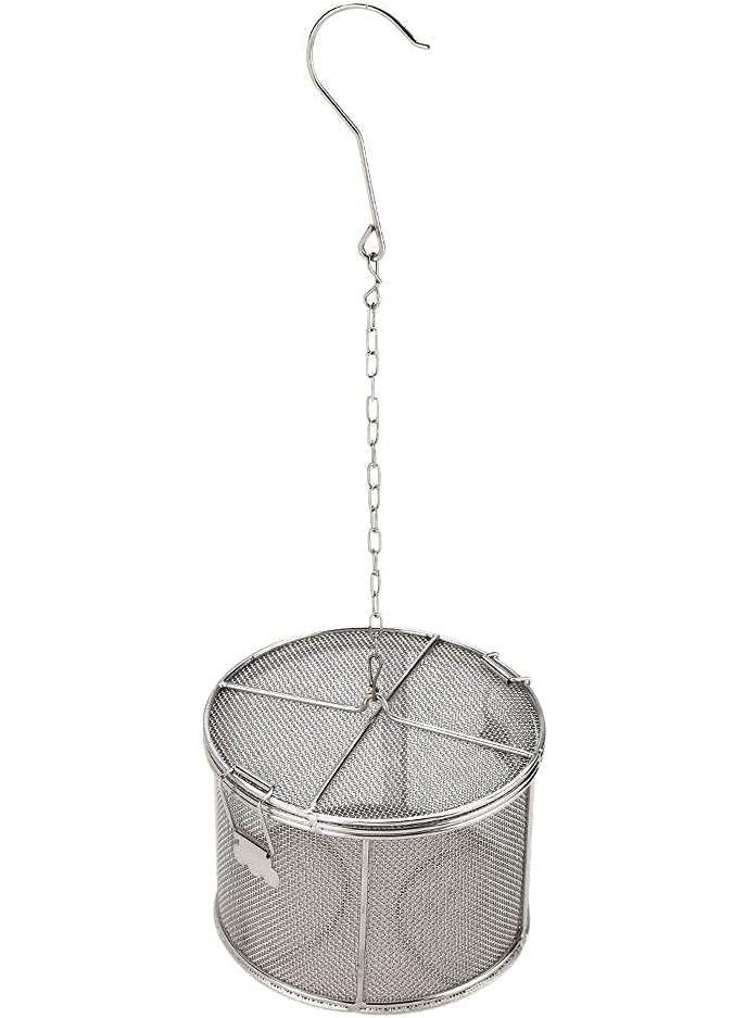 Spice Seasoning Strainer, Large Capacity Stainless Steel Extra Fine Mesh Tea Ball Tea Infuser Strainer with Extended Chain Hook for Brew Loose Leaf Tea and Spices & Seasonings, 5.52 x 3.94 inch - Image 3