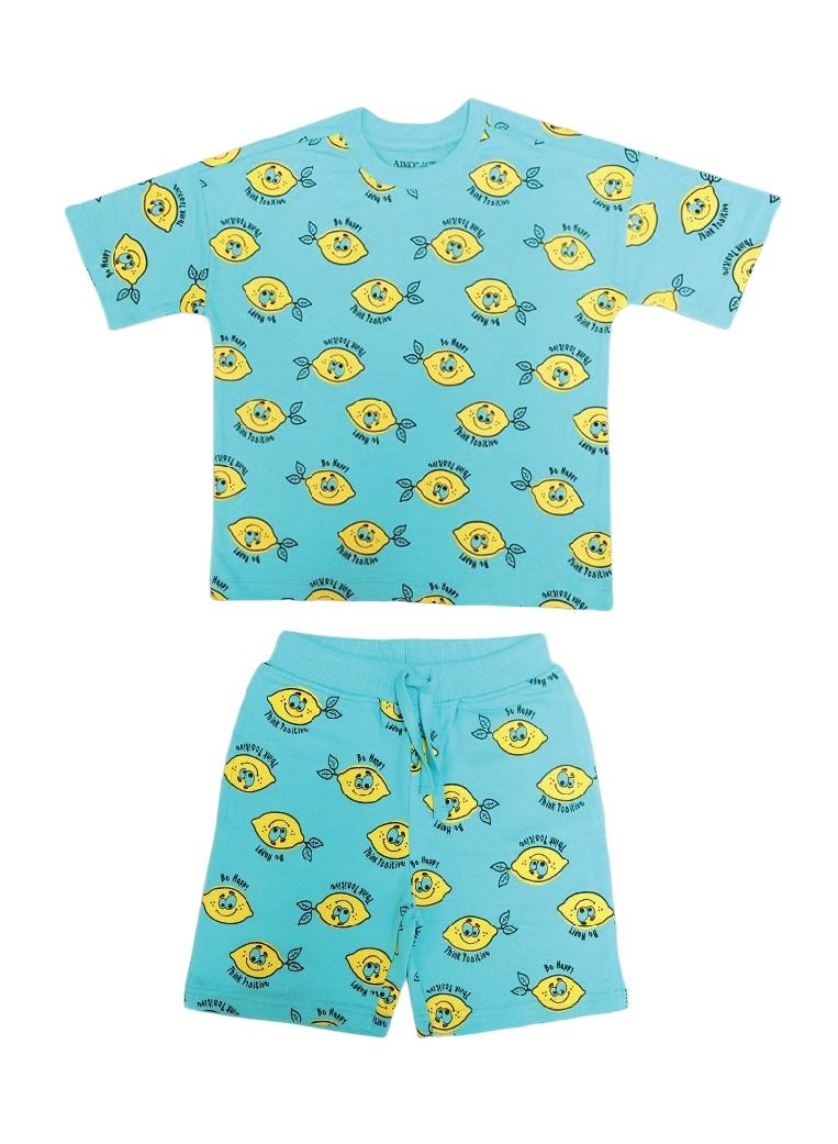 AIKO AIKO-Kids Cute Multicolor Two Piece Pyjama Set-7-8Y  - Image 1