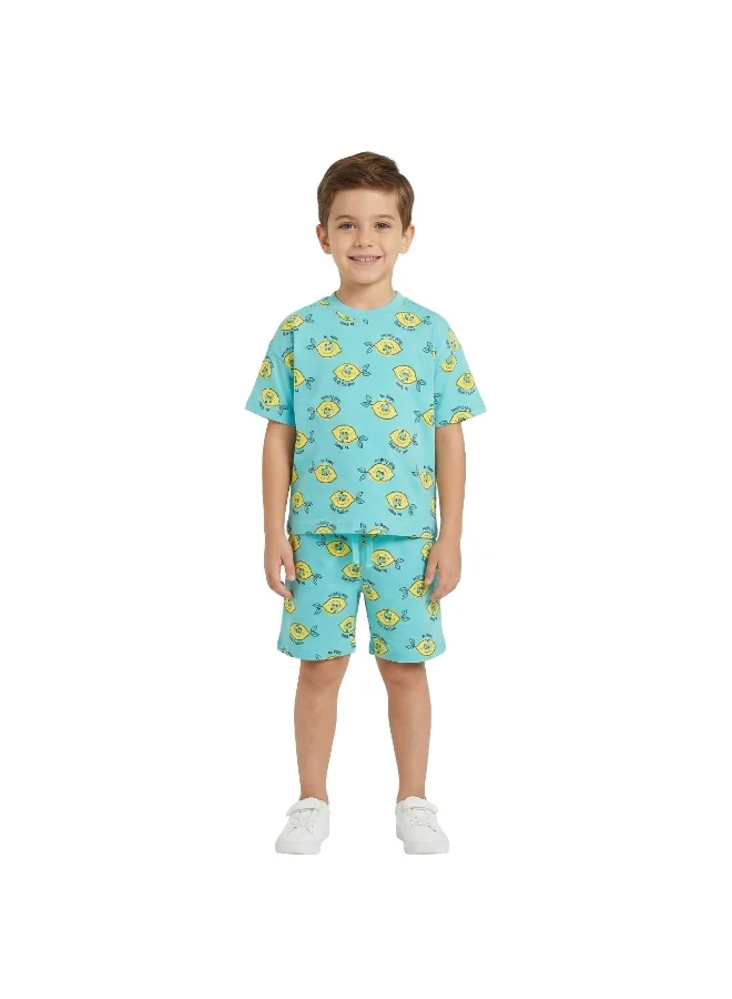 ايكو AIKO-Kids Cute Lemon Multicolor Two Piece Shorts Set