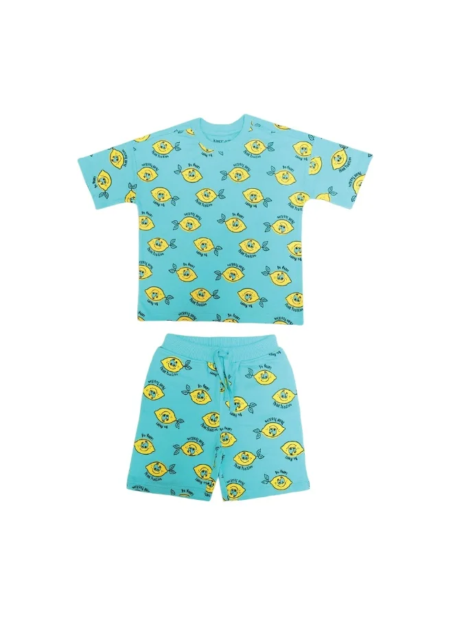 ايكو AIKO-Kids Cute Lemon Multicolor Two Piece Shorts Set