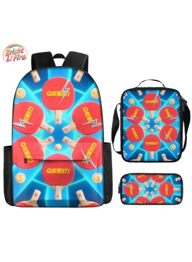 Bright Li Fire Unlock the new fashion of childish fun! Three-piece set of bags, cartoon elements for children and teenagers (students, children, friends' outings, mountain climbing, schooling, etc. can be used) - 35 - Image 1