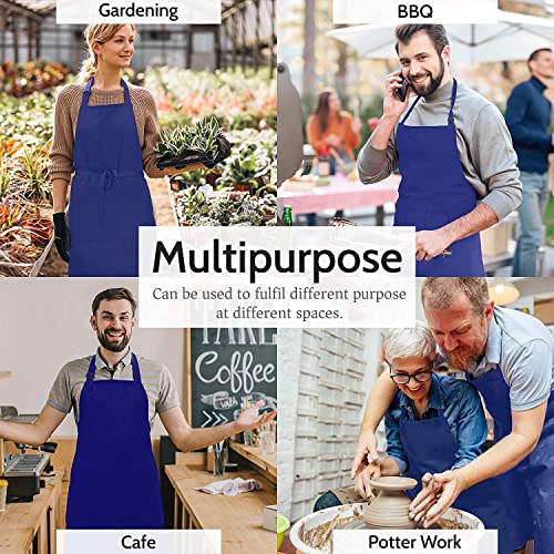 KBNBJ Apron for restaurantsn| Apron for Housewife | Chef Apron for Kitchen | Water Resistance Apron |Unisex Apron with Adjustable Strap and Two Pockets (Pack of 10) - Image 4