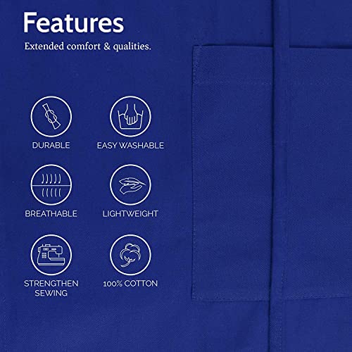 KBNBJ Apron for restaurantsn| Apron for Housewife | Chef Apron for Kitchen | Water Resistance Apron |Unisex Apron with Adjustable Strap and Two Pockets (Pack of 10) - Image 2