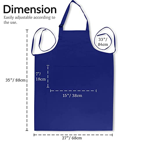 KBNBJ Apron for restaurantsn| Apron for Housewife | Chef Apron for Kitchen | Water Resistance Apron |Unisex Apron with Adjustable Strap and Two Pockets (Pack of 10) - Image 3