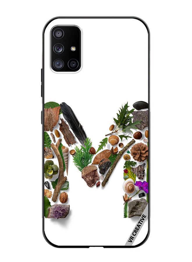 VR CREATIVE Protective Case Cover For Samsung Galaxy A71 5G Alphabet M Design Multicolour - Image 1