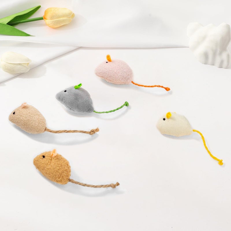 Shudyear cat Toys 10pcs Mouse Toys, Interactive Catnip Animal Toys for Indoor Kittens to Eliminate Boredom for Bored Indoor Cats (10pc) - Image 3