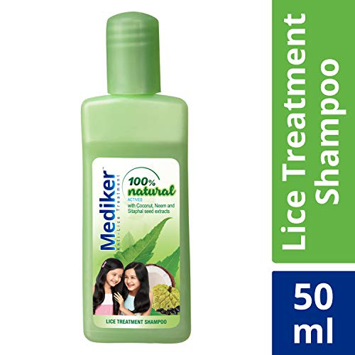 Mediker Anti Lice Treatment Shampoo with Neem & Coconut for Lice & Eggs | Relieves Itching From Lice Bite & Prevents Re-infestation | Painless Lice Removal | Safe For Children | 50 ml - Image 2