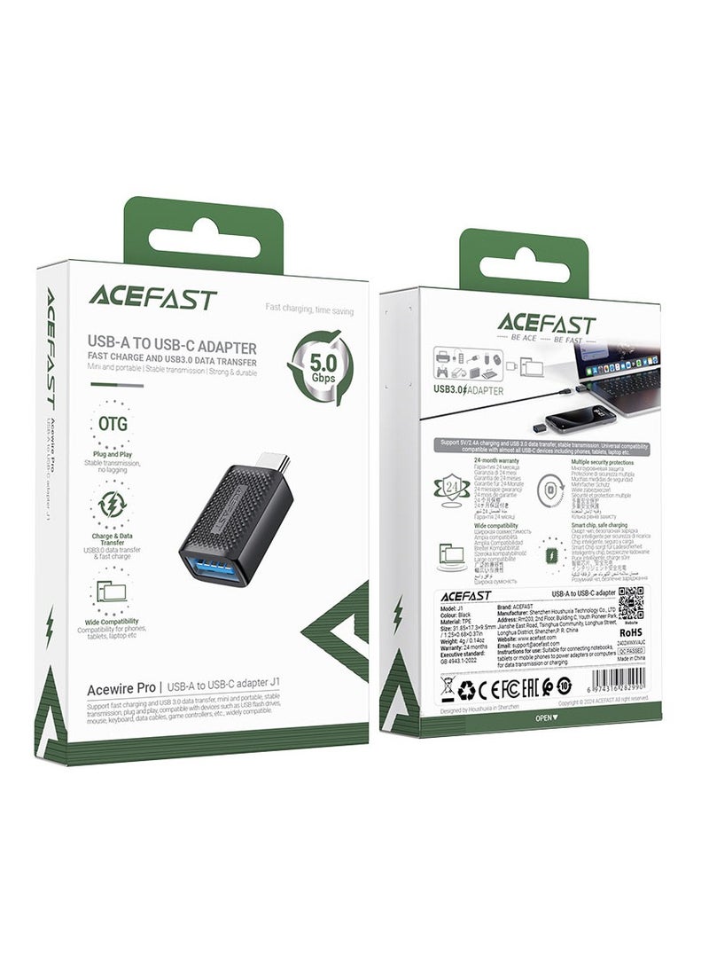 ACEFAST - ACEFAST J1 USB-A to USB-C OTG Adapter for Charging and Data Transfer - Image 1