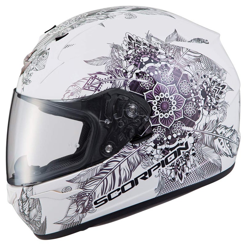 ScorpionEXO R320 Full Face Adult Motorcycle Helmet with Pinlock Ready Shield and Bluetooth Ready Speaker Pockets DOT Approved Dream White 2X