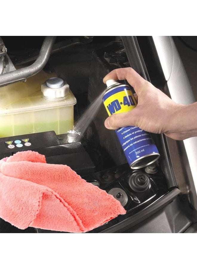 دبليو دي 40 مجموعة بخاخ WD-40 متعدد الاستخدامات، فرشاة سلكية من الفولاذ المقاوم للصدأ ومناشف تنظيف مايكروفايبر - Image 5