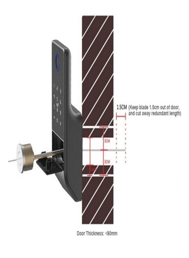 XiuWoo Waterproof TTLOCK Bluetooth App Smart Outdoor Lock, Fingerprint Lock, Outdoor Gate, Digital Password, Remote App, Home Electronic Rim Lock - Image 4