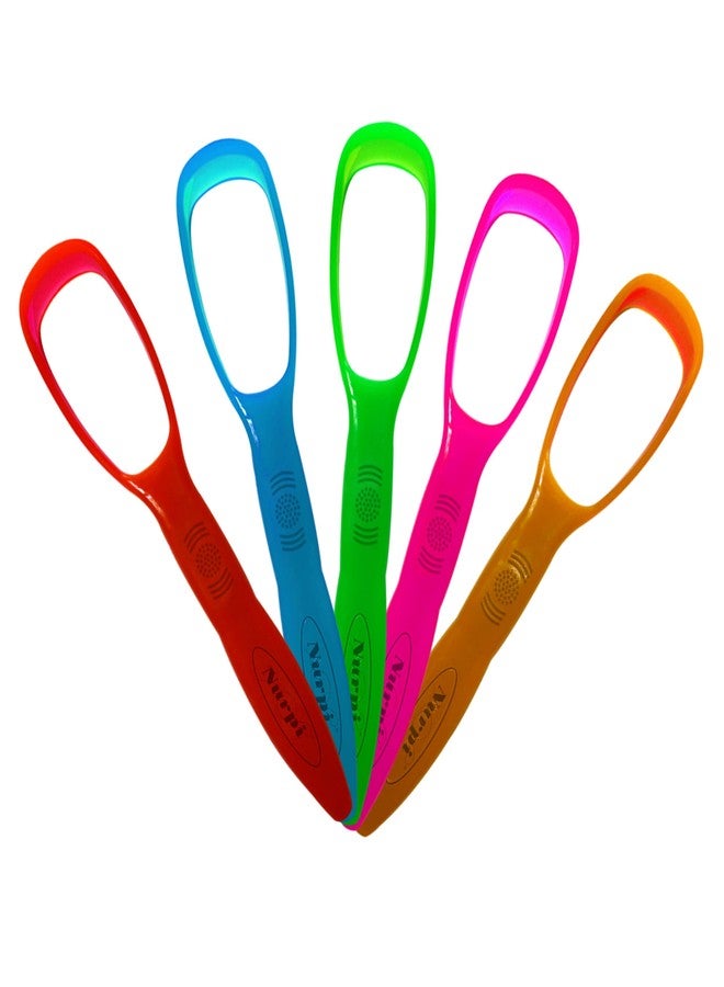 Nurpi Plastic Premium Tongue Cleaner for Fights Bad Breath Oral Health Care Tool, Easy to Use for Adults and KidsTravel Friendly (5) - Image 1