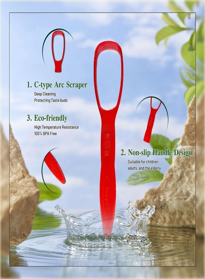 Nurpi Plastic Premium Tongue Cleaner for Fights Bad Breath Oral Health Care Tool, Easy to Use for Adults and KidsTravel Friendly (5) - Image 4