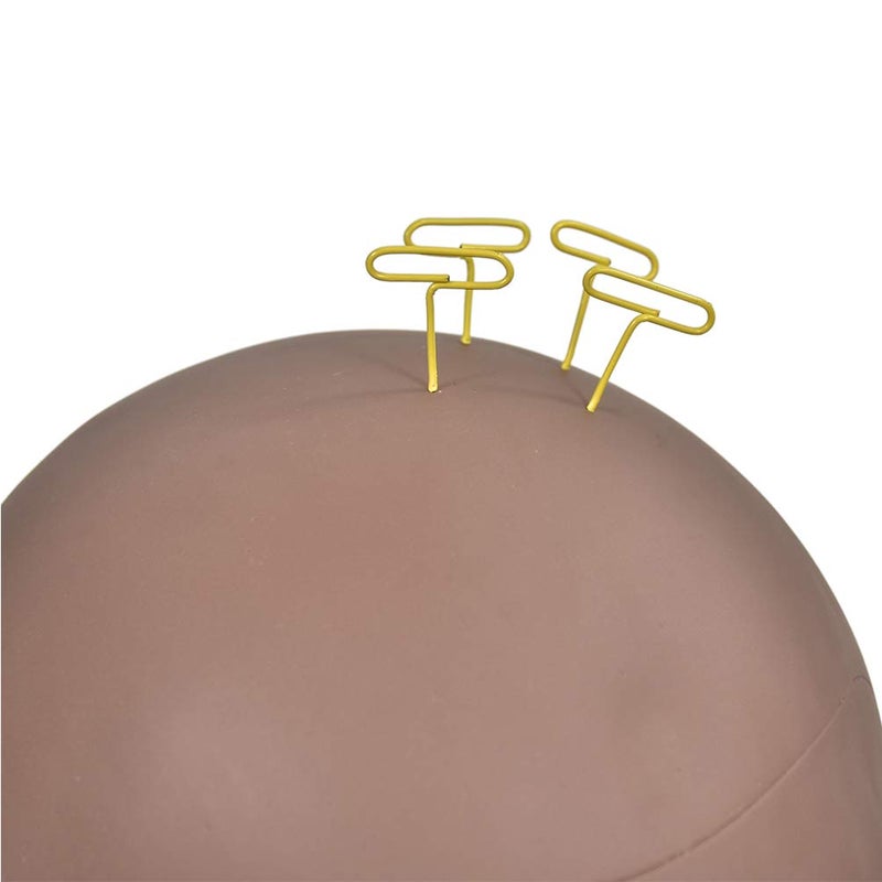 Ba Sha Afro Cosmetology Mannequin Head - Bald Manikin for Wigs Making, Wig Display, Hat and Glasses Display With Free Clamp - Image 5