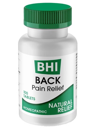 MediNatura BHI Back Natural Back, Hip & Leg Pain Relief - 6 Powerful Multi-Symptom Active Homeopathic Ingredients Help Calm Back Pain, Muscle Tightness & Spasms Naturally for Women & Men - 100 Tablets 