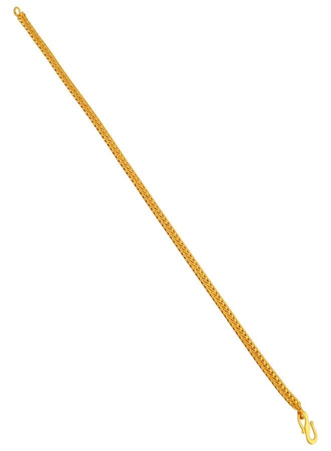 Memoir Brass Goldplated Round Rope design Fashion Bracelet Men Women (BLHR7817) - Image 3