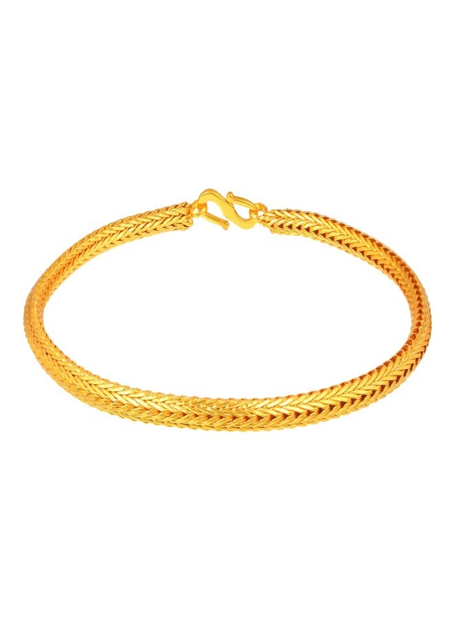 Memoir Brass Goldplated Round Rope design Fashion Bracelet Men Women (BLHR7817) - Image 1