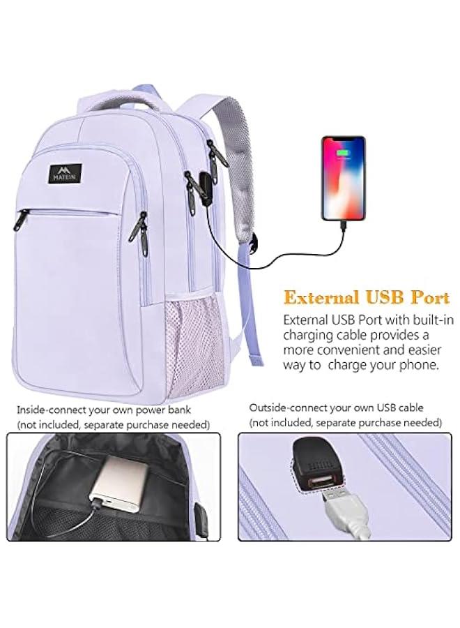 Arabest Stylish 15.6 Inch Laptop Backpack with USB Charging Port for Girls - Water Resistant College School Bag for Women - Durable Slim Bookbag for Students - Casual Daypack for Travel or Work - Ideal Gift - Image 2
