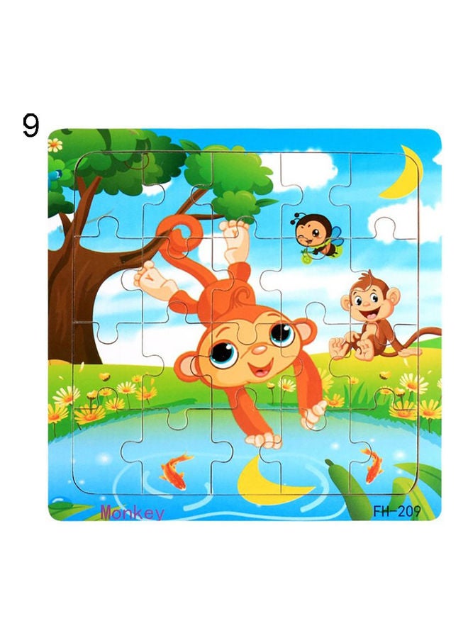 20-Piece Animal Themed Wooden Puzzle