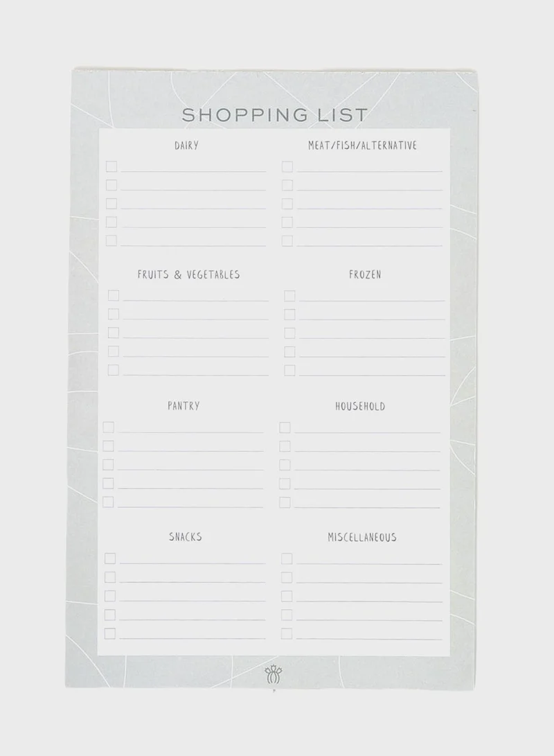 Prickly Pear Weekly Meal Planner & Shopping List With Magnetic Panel On The Back Of Each