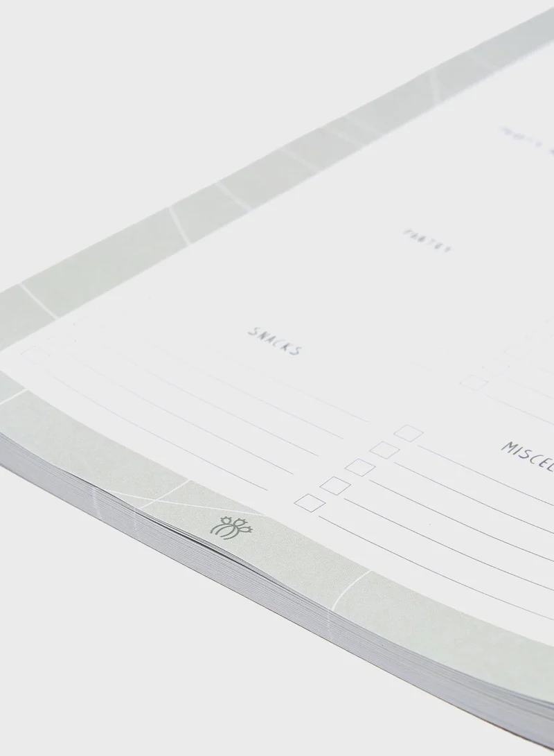 Prickly Pear Weekly Meal Planner & Shopping List With Magnetic Panel On The Back Of Each