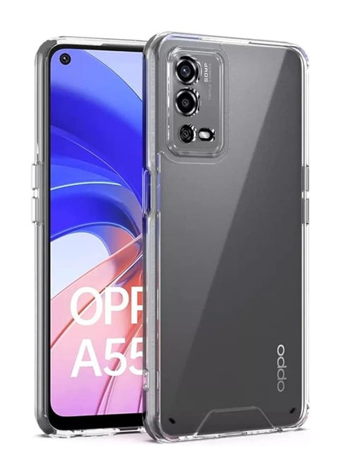 Case for OPPO A55 Case Cover Clear Back Air Cushion Soft Silicone Shockproof Anti-Scratch Protective Bumper Shell Corner for OPPO A55 4G