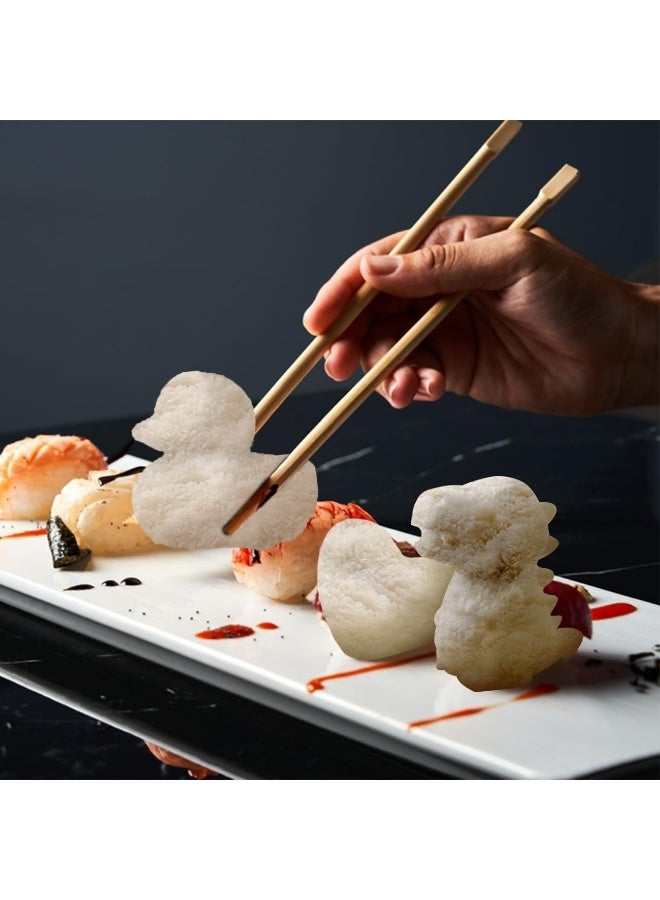 3 Pcs Duck Rice Mold DIY Sushi Mold Animal Rice Tool Rice Shaper Mold for Rice Balls, Sushi, Croquettes(Duck+Dinosaur+Heart Shape) - Image 4