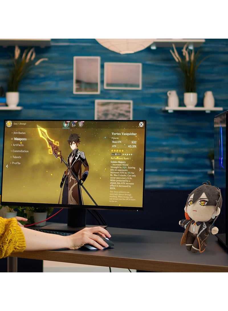 عام دمية محشوة من لعبة Genshin Impact، مناسبة للمعجبين واللاعبين، مقاس 8.75 بوصة (شخصية Zhongli) - Image 5