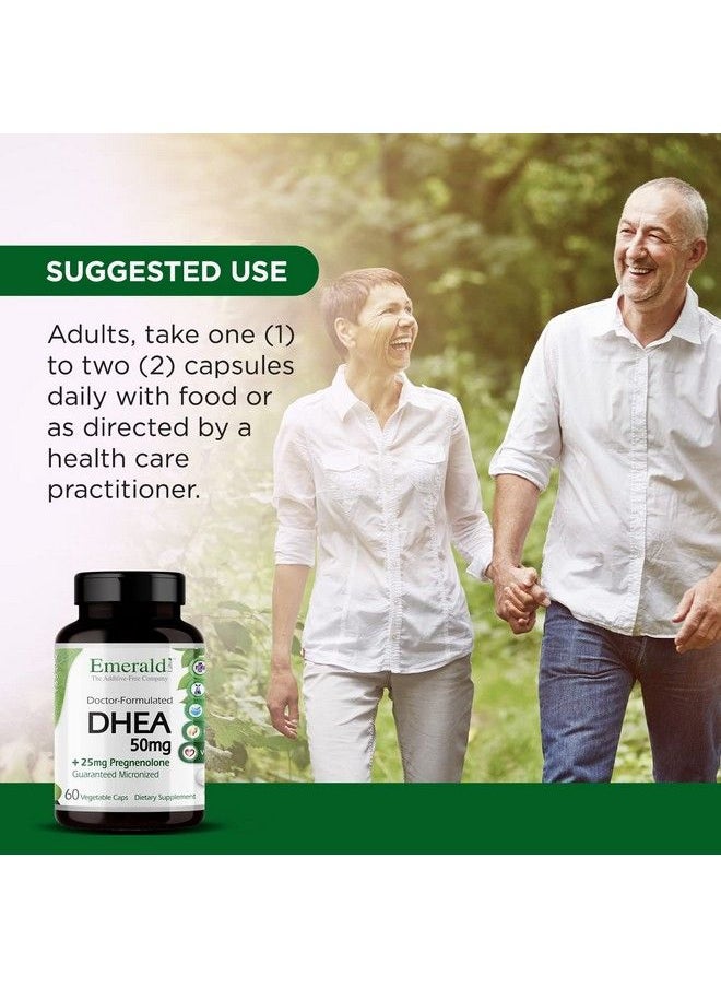 Emerald Labs Dhea 50Mg Dietary Supplement With Dhea Pregnenolone And Tocotriene Complex Cognitive Function Metabolism And Healthy Hormone Levels 60 Vegetable Capsules