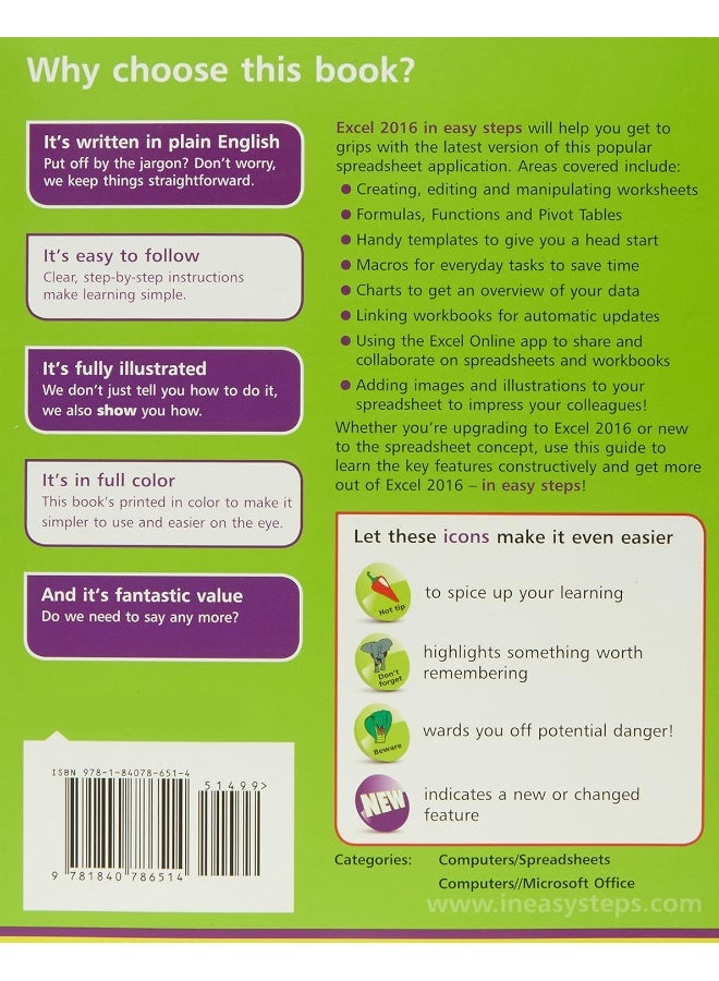 Excel 2016 in Easy Steps - Image 2