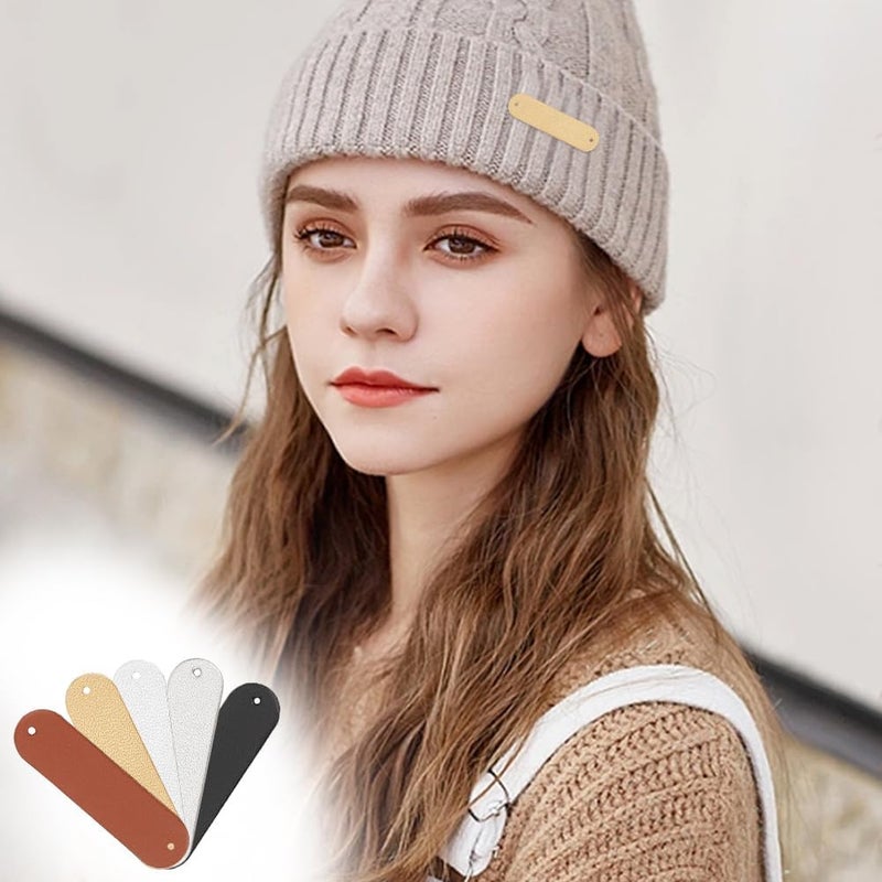 كلاراكو علامات ملصقات جلدية من كلاركو، 100 قطعة، 5 ألوان، أزرار جلدية فارغة مع ثقوب، علامات تزيين مخصصة قابلة للخياطة، علامات تزيين يدوية الصنع للسترة أو الجينز أو الحقيبة أو الحذاء أو القبعة أو سجل القصاصات - Image 5