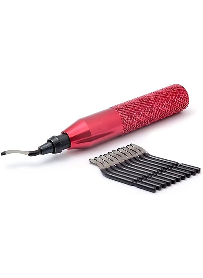 Excefore Tool Kit with 10 High Speed Steel Blades, for Precision Edge Burr Removal on Copper, Iron, Brass, and PVC Plumbing Pipes, 3D Printing Plastics, Resin Art, and Metal Work  - Image 1