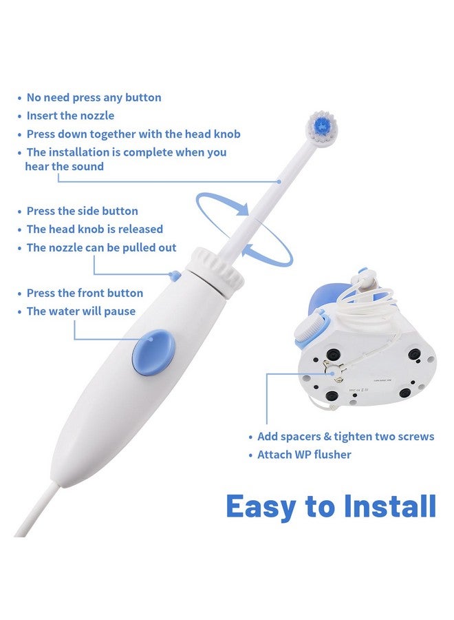 Oralphi Replacement Hose and Handle Parts Compatible with Waterpik Water Flosser WP-100 WP-140 WP-150 WP-900 Series Oral Irrigator, Plastic Handle, Oral Hygiene Accessories (Pause Button) - Image 5