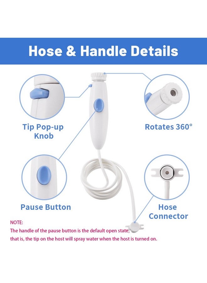 Oralphi Replacement Hose and Handle Parts Compatible with Waterpik Water Flosser WP-100 WP-140 WP-150 WP-900 Series Oral Irrigator, Plastic Handle, Oral Hygiene Accessories (Pause Button) - Image 4