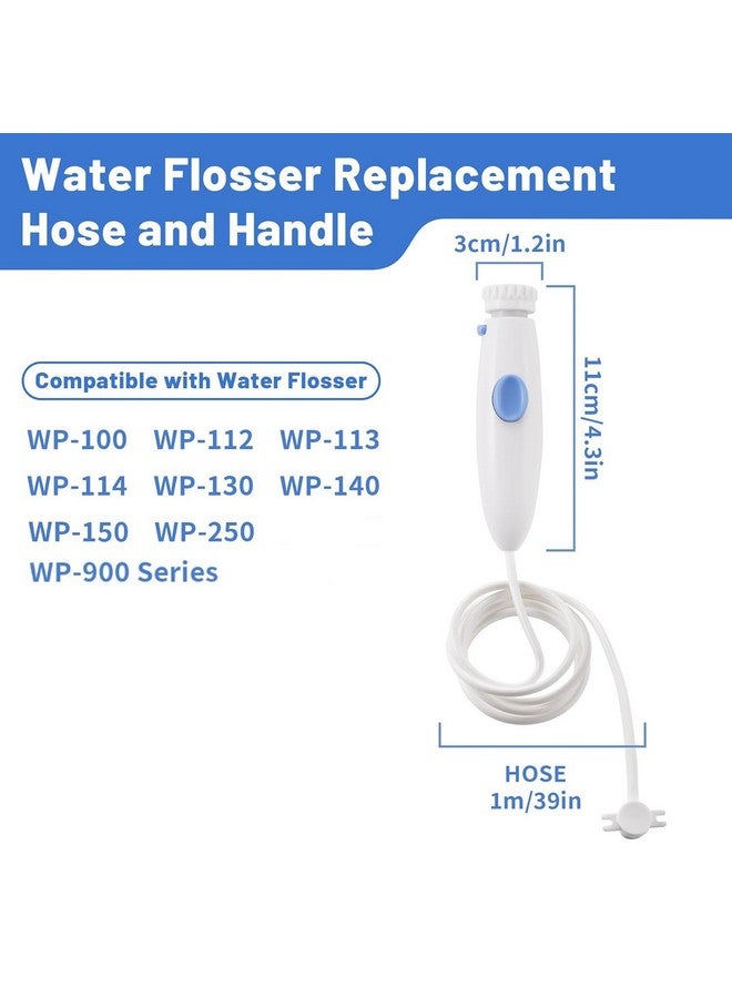 Oralphi Replacement Hose and Handle Parts Compatible with Waterpik Water Flosser WP-100 WP-140 WP-150 WP-900 Series Oral Irrigator, Plastic Handle, Oral Hygiene Accessories (Pause Button) - Image 3