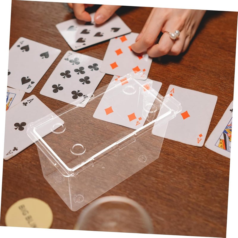 Milisten Playing Card Organizer Box Compact Storage Case for Decks of Cards for Jewelry and Small Accessories Easy Open Clip Design - Image 4
