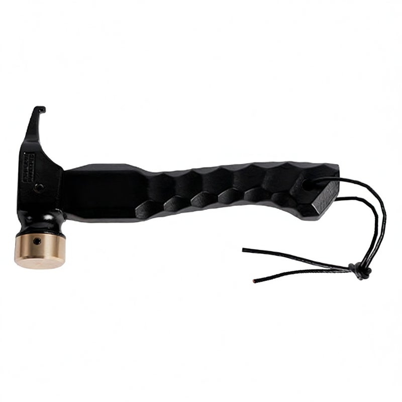 Camping Hammer: 8.7" Black Stainless Steel Head - Super Strong Durable Rugged Beech Handle for Firm Grip Tent Stake Hammer With Stake Puller Hook Lanyard for Outdoor Camping Trips - Image 1