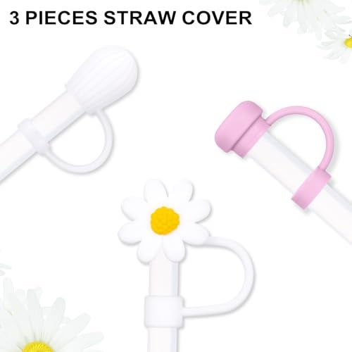DUNLAGUE Boot and Straw Cover Set - 2pcs Silicone Boot, 3pcs Straw Cap, Bottom Protector for Stanley Cup H2.0 30oz & 40oz, Exact Color Match with Stanley, Accessories Cherry Blossom - Image 3