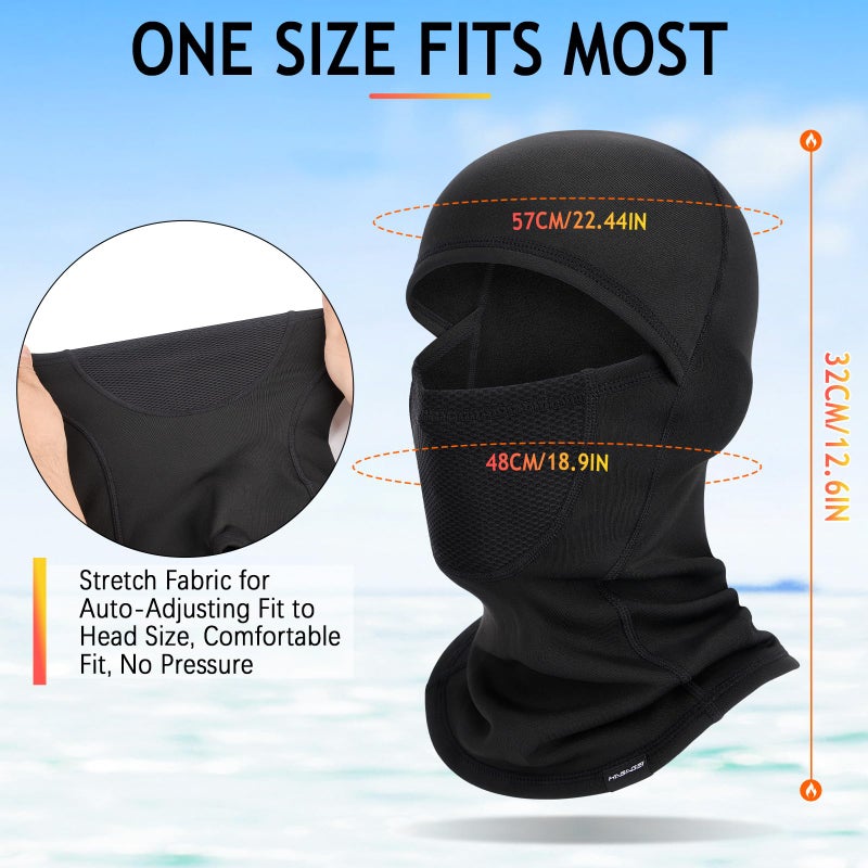 HASAGEI Ski Mask,Balaclava Face Mask for Men&Women,Winter Windproof and Warm,UV Protection Mask,Motorcycle Snowboard&Riding Black - Image 5