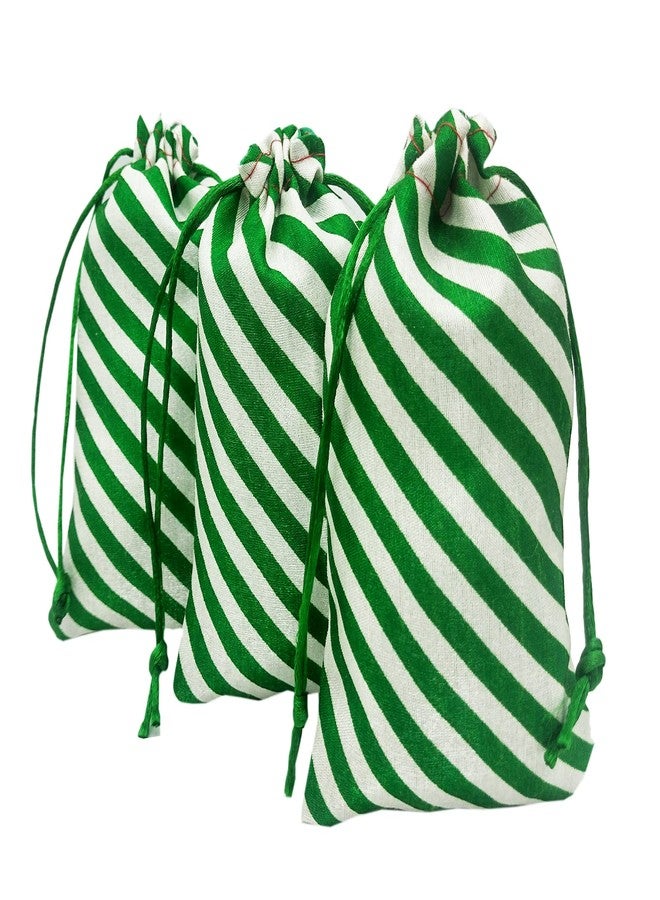 brown leaf 6X4 inch Green Lehariya Print Potli Bags Jewelry Pouch Best for Wedding Anniversary Party Supply Return Gifting Bags (36) - Image 1