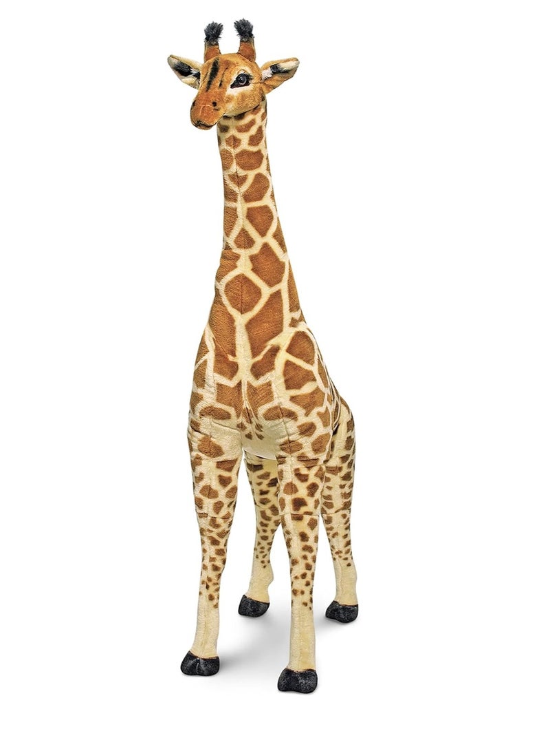 Melissa & Doug Giant Giraffe Plush Toy | Life-Size & Realistic Design | Soft & Cuddly Stuffed Animal for Kids - Image 1