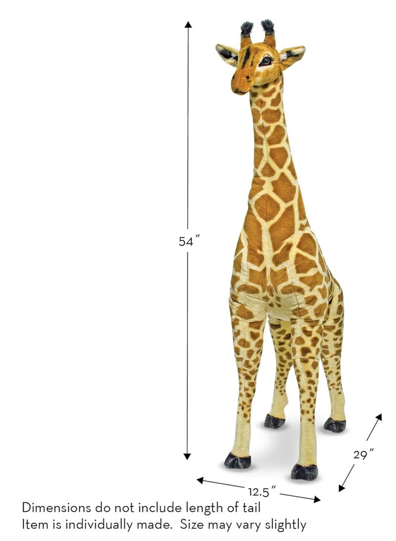 Melissa & Doug Giant Giraffe Plush Toy | Life-Size & Realistic Design | Soft & Cuddly Stuffed Animal for Kids - Image 5