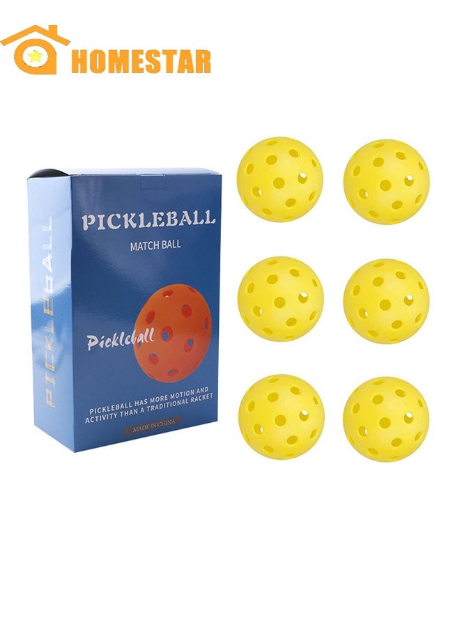 هومستر 6 أجهزة كمبيوتر شخصية الرياضة في الهواء الطلق كرات الخلل ، كرة الخلل في الهواء الطلق ، 40 ثقب كرات الخلل الدائمة مع ارتداد عالي ، الرؤية المتفوقة والطيران السلس ، مناسبة لجميع مستويات المهارات - Image 1