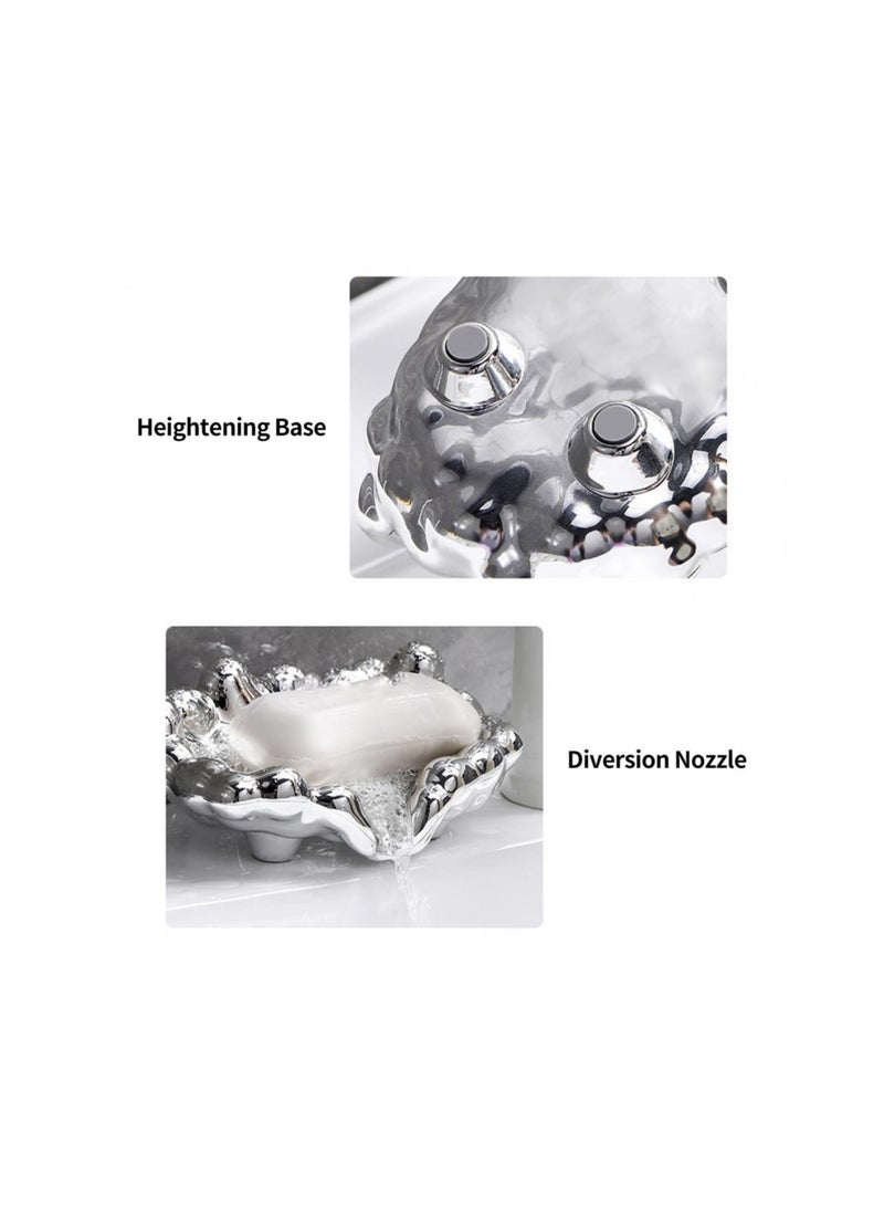 Quick Drain Silver Color Soap Dish Wash basin Countertop Storage Tray Washroom Accessories - Image 4